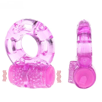 Вибрирующее кольцо для члена, Вибратор для задержки преждевременной эякуляции, Фиксатор массажера клитора, Эротические товары для взрослых, секс-игрушки для мужчин