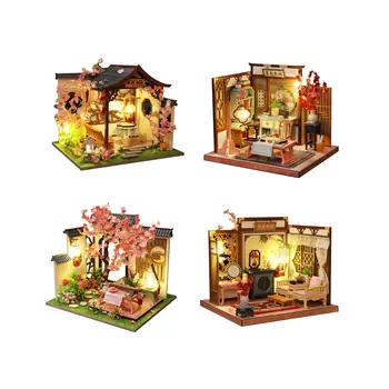 Деревянный миниатюрный кукольный домик, наборы для поделок, наборы для дома, наборы для творчества, наборы для мини-дома для мальчиков, подростков, малышей, детей младшего возраста