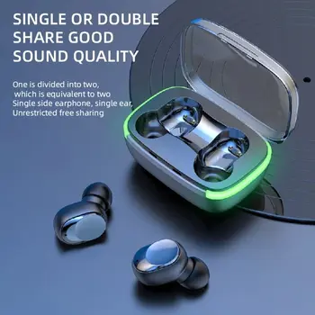 Наушники Fone Bluetooth, беспроводные наушники 5.1 TWS со светодиодным дисплеем, стереогарнитура Y60, наушники с сенсорным управлением, шумоподавление