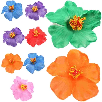 9шт Гавайских цветочных заколок для волос, многоцветных заколок для волос с цветами плюмерии, пляжных цветочных заколок для волос для свадебной вечеринки